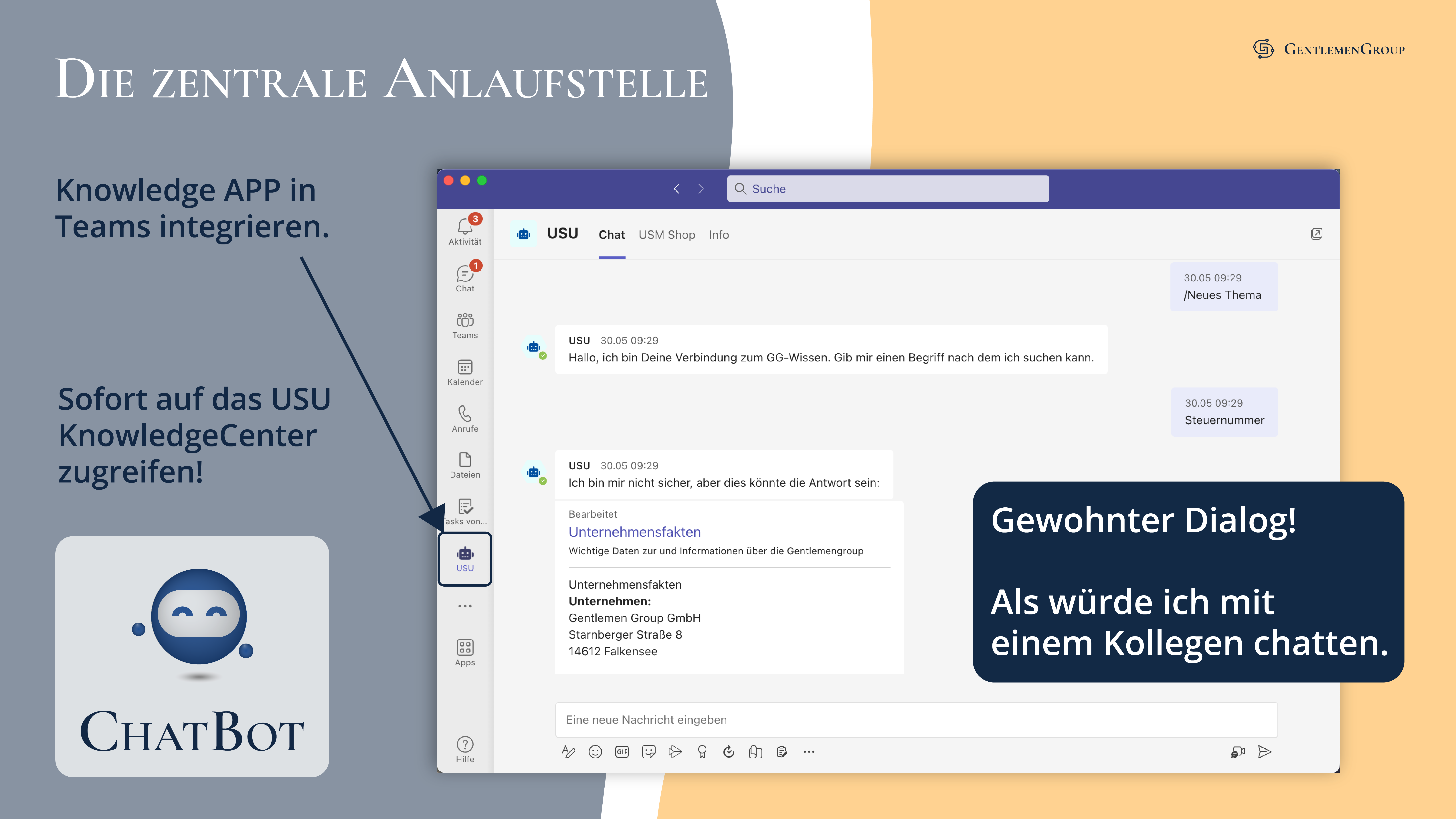 Knowledge2Teams Screenshot